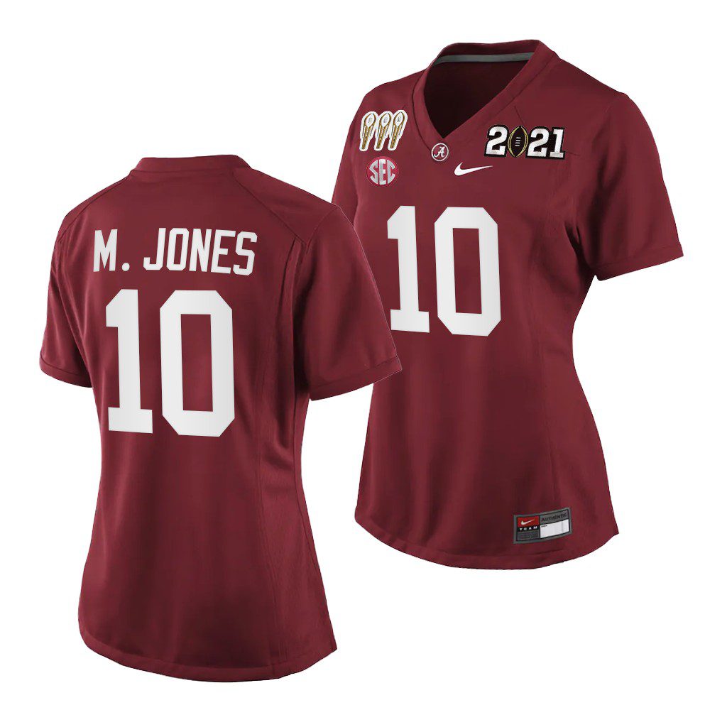 Women's Alabama Crimson Tide Mac Jones #10 Crimson 3X CFP National Championship Special Edition NCAA College Football Jersey